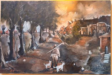 MAFONSO Alfonso Marino Olio Su Tela Anno 1972