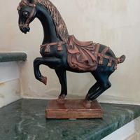 Statua cavallo in terracotta 