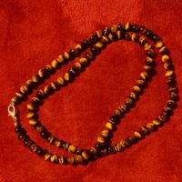 Collana lunga di occhio di tigre 