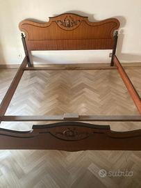 Sponde letto matrimoniale in legno anno 1970