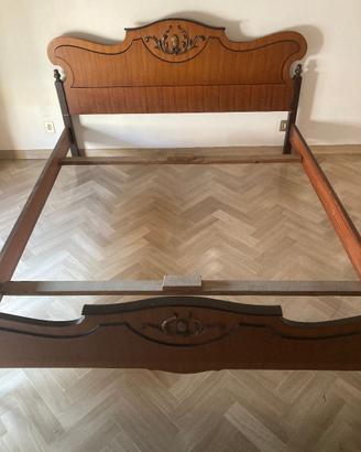 Sponde letto matrimoniale in legno anno 1970