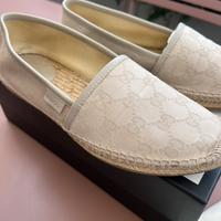 Espadrillas GG bianche/beige di Gucci