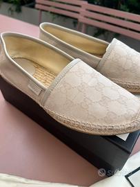 Espadrillas GG bianche/beige di Gucci