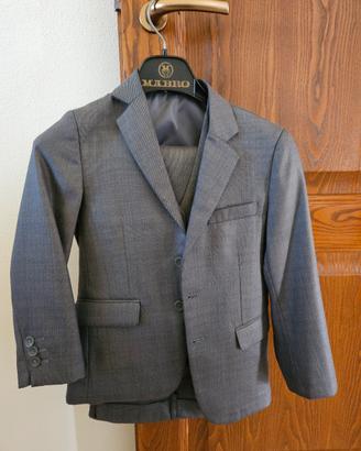 Completo grigio da bambino tre pezzi 