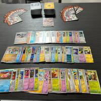 Lotto 350 carte Pokemon-3 set Scarlatto e Violetto