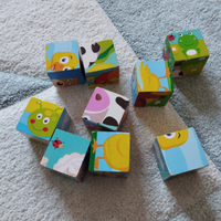 Puzzle a blocchi legno bimbo/bimba