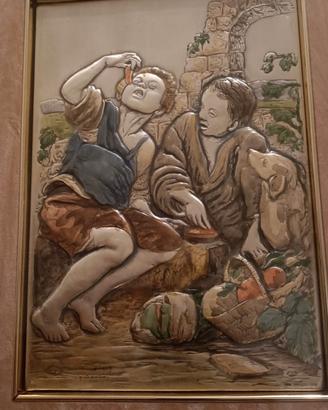quadro in argento riproduzionedi di Murillo 