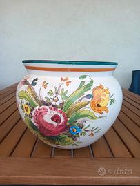 vaso terracotta dipinto a mano 