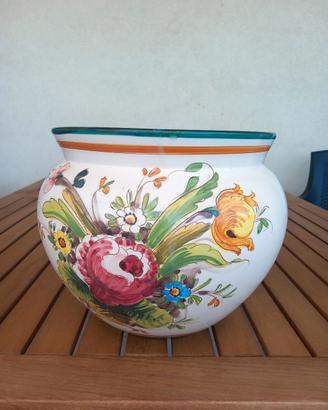 vaso terracotta dipinto a mano 