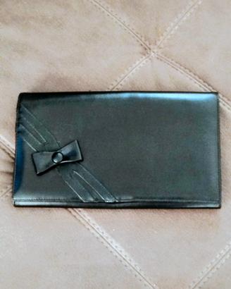 pochette vintage in pelle nera 