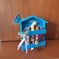 decorazione pasqua casetta azzurra