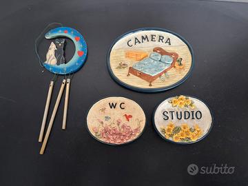 Lotto targhette per le porte di casa