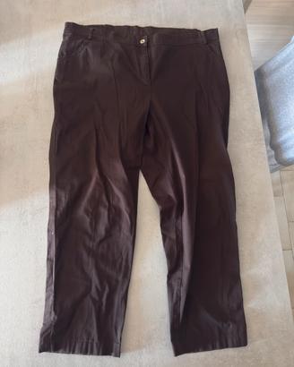 Pantaloni eleganti marrone scuro