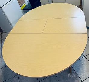 Tavolo tondo allungabile legno chiaro