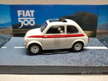 MODELLO  AUTO FIAT NUOVA 500 WHITE FASCIA ROSSA