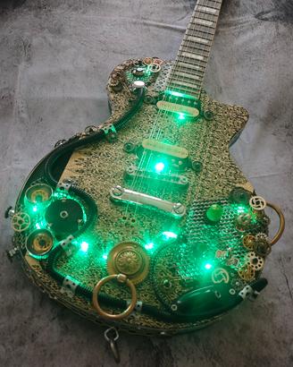 Chitarra Elettrica LES GOLD POCALIPSE Steampunk 