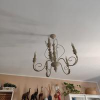 lampadario in ferro battuto artigianale 