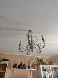 lampadario in ferro battuto artigianale 