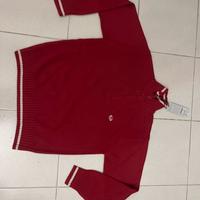 Maglione cotone zip corta