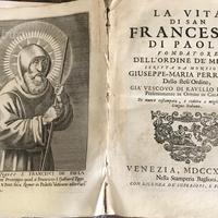 Libro antico vita San Francesco di Paola 1737