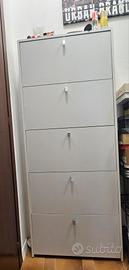 Scarpiera salvaspazio sottile 5 ante