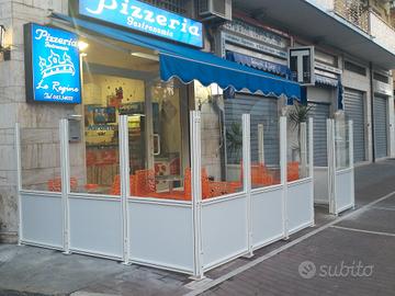 dehor paravento in alluminio e vetro 