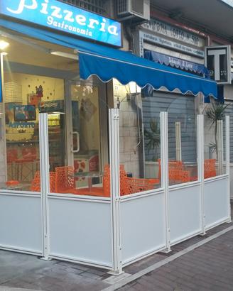 dehor paravento in alluminio e vetro 