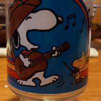 Snoopy Schulz 1958 1965 Bicchiere in vetro