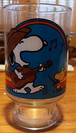 Snoopy Schulz 1958 1965 Bicchiere in vetro