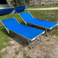 Coppia sdraio in alluminio da giardino