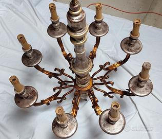 Lampadario  8 luci stile barocco  shabby chic 