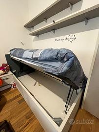 Letto singolo con contenitore