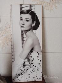 Audrey Hepburn quadro legno