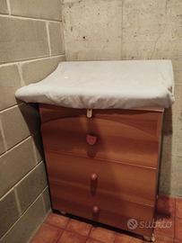 Fasciatoio con mobile in ciliegio