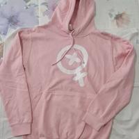 Felpa SabriGamer rosa con simbolo bianco