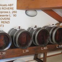 5 barili rovere Renzi+100L aceto bals.tradiz.1973