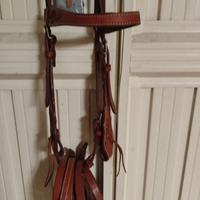 testiera monta americana in cuoio 