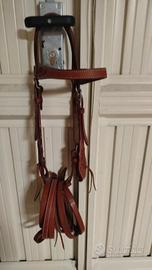 testiera monta americana in cuoio 