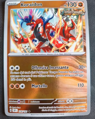 carta Pokemon Koraidon SSP 116 ITA STAMPED