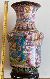 Vaso cloisonné cinese anni ’70/’80