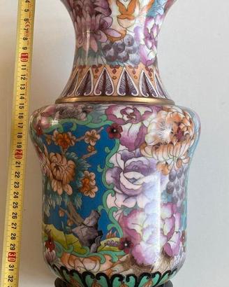 Vaso cloisonné cinese anni ’70/’80