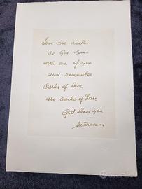 Madre Teresa di Calcutta rara citazione.