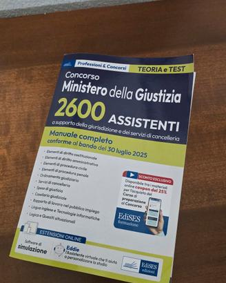  2600 assistenti e cancelleria libro concorso