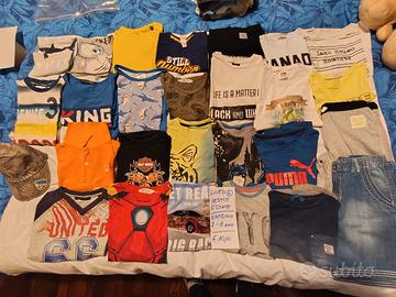 LOTTO 4 VESTITI ESTIVI BAMBINO 7/8 ANNI