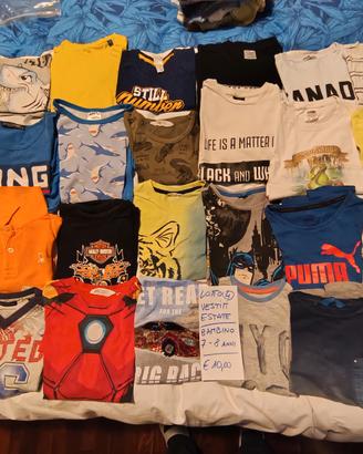 LOTTO 4 VESTITI ESTIVI BAMBINO 7/8 ANNI