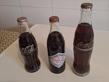 3 bottiglie vintage Coca cola