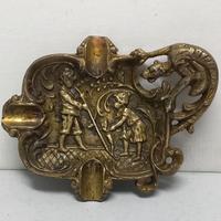  Raro posacenere antico in bronzo per sigari