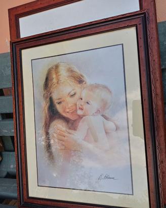 quadro con stampa mamma con bambino