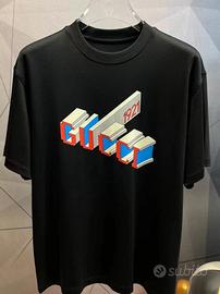 Maglia digitale a maniche corte da uomo nera