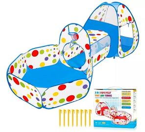 Tenda Gioco Bambini Con Tunnel + 100 Palline